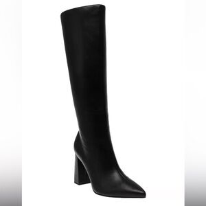 Wide Calf Block Heel Knee High Boots